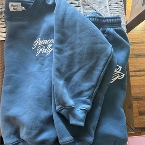 Princess Polly Blue Sweatshirt and Sweatpants Set